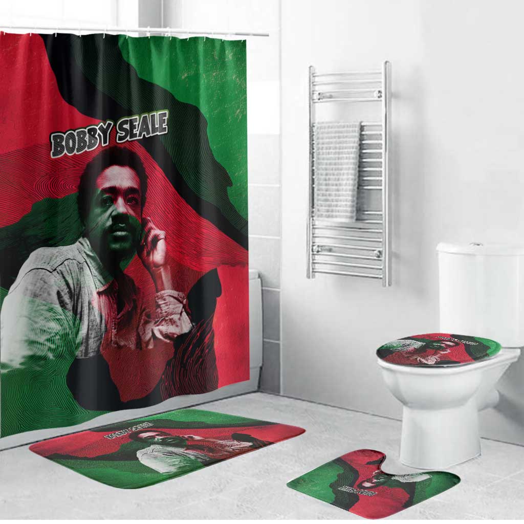 Bobby Seale Bathroom Set Black Panther Logo Revolutionary Civil Rights Movement Tribute - African Pride