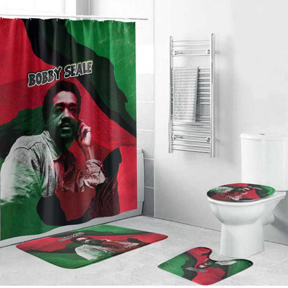 Bobby Seale Bathroom Set Black Panther Logo Revolutionary Civil Rights Movement Tribute - African Pride