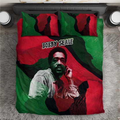 Bobby Seale Bedding Set Black Panther Logo Revolutionary Civil Rights Movement Tribute - African Pride