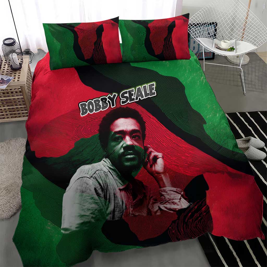 Bobby Seale Bedding Set Black Panther Logo Revolutionary Civil Rights Movement Tribute - African Pride