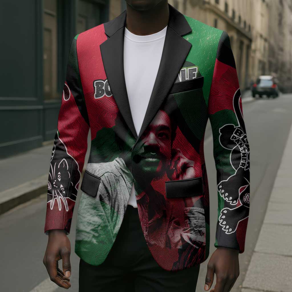 Bobby Seale Blazer Black Panther Logo Revolutionary Civil Rights Movement Tribute - African Pride