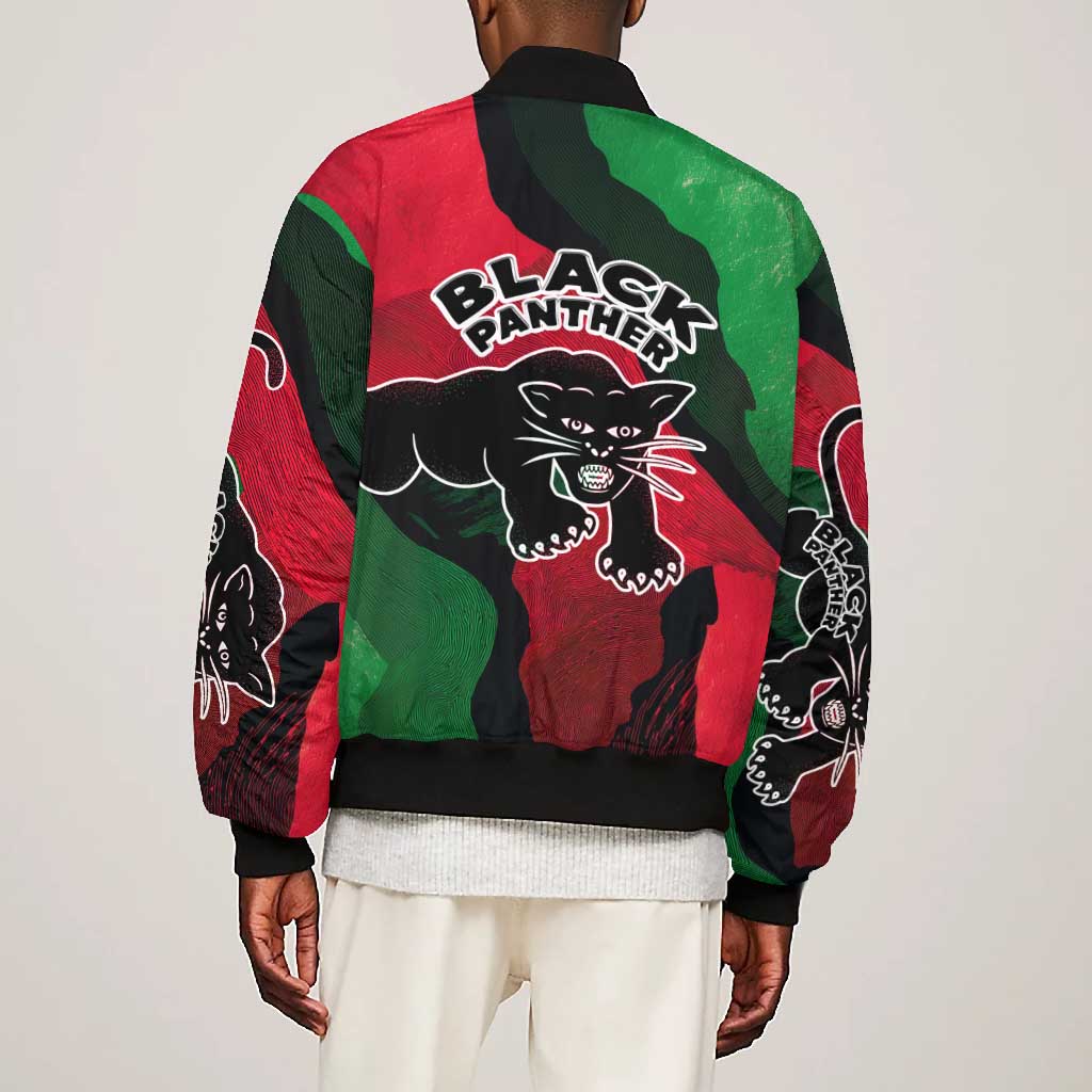 Bobby Seale Bomber Jacket Black Panther Logo Revolutionary Civil Rights Movement Tribute - African Pride