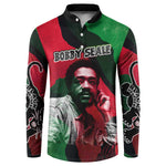 Bobby Seale Button Sweatshirt Black Panther Logo Revolutionary Civil Rights Movement Tribute