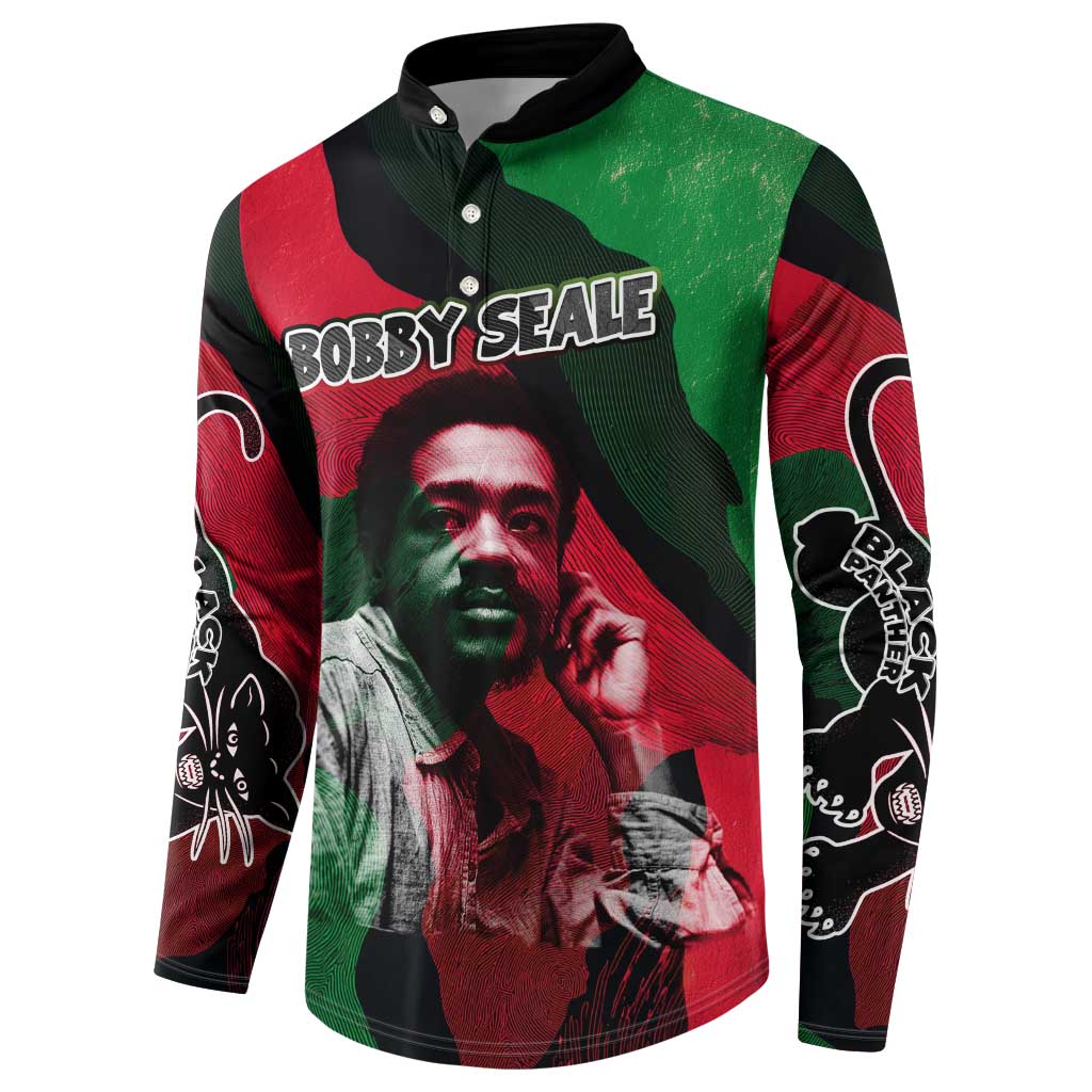 Bobby Seale Button Sweatshirt Black Panther Logo Revolutionary Civil Rights Movement Tribute