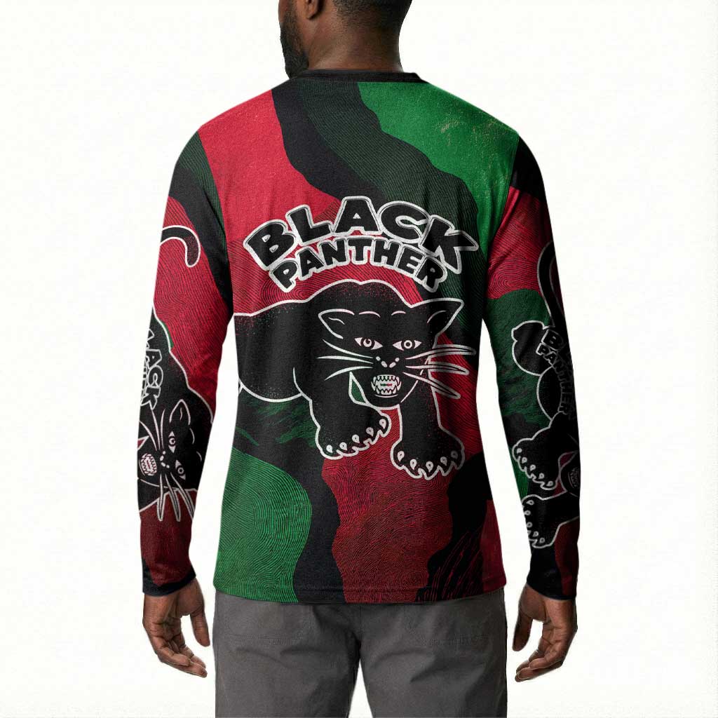 Bobby Seale Button Sweatshirt Black Panther Logo Revolutionary Civil Rights Movement Tribute