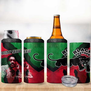 Bobby Seale 4 in 1 Can Cooler Tumbler Black Panther Logo Revolutionary Civil Rights Movement Tribute - African Pride
