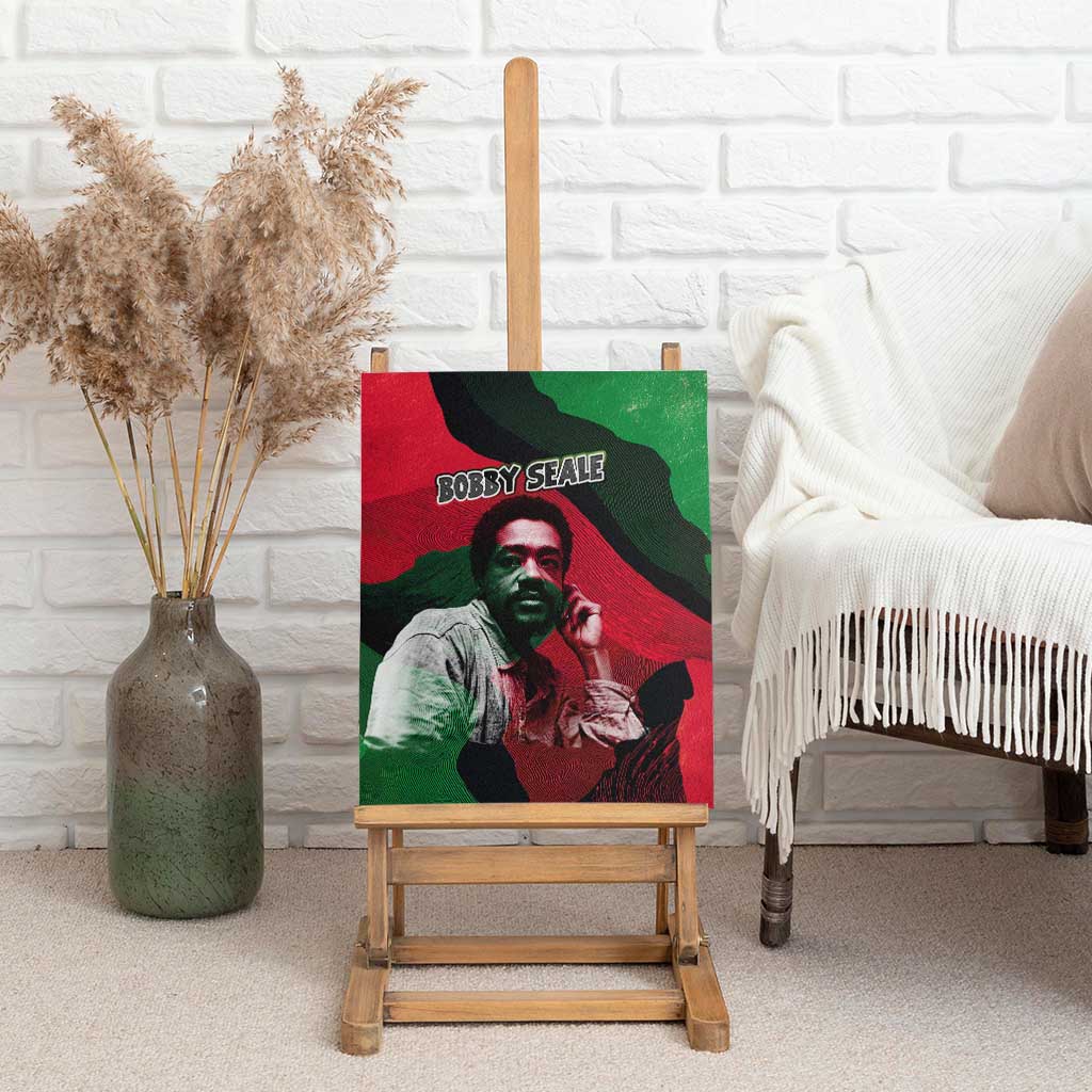 Bobby Seale Canvas Wall Art Black Panther Logo Revolutionary Civil Rights Movement Tribute - African Pride