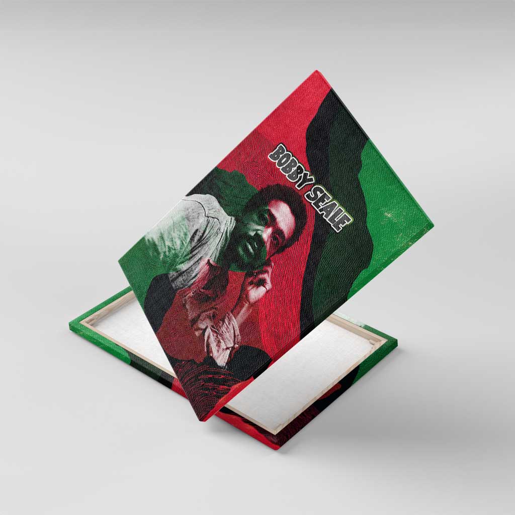 Bobby Seale Canvas Wall Art Black Panther Logo Revolutionary Civil Rights Movement Tribute - African Pride