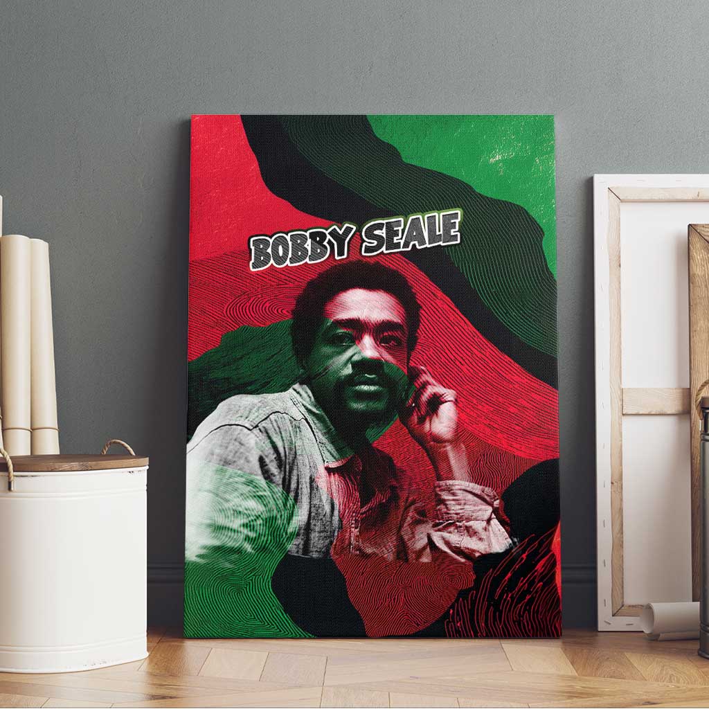 Bobby Seale Canvas Wall Art Black Panther Logo Revolutionary Civil Rights Movement Tribute - African Pride