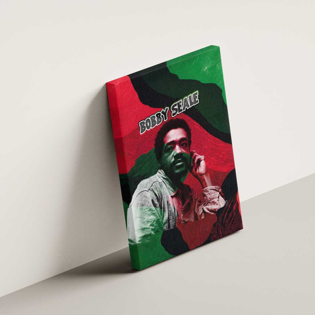 Bobby Seale Canvas Wall Art Black Panther Logo Revolutionary Civil Rights Movement Tribute - African Pride