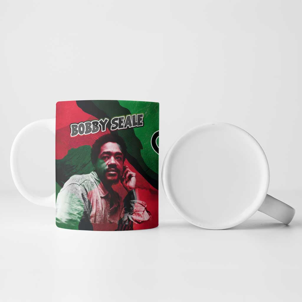 Bobby Seale Ceramic Mug Black Panther Logo Revolutionary Civil Rights Movement Tribute - African Pride