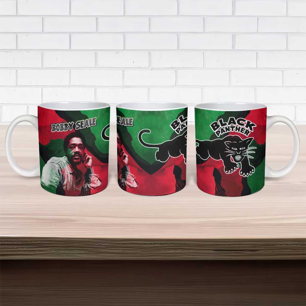 Bobby Seale Ceramic Mug Black Panther Logo Revolutionary Civil Rights Movement Tribute - African Pride