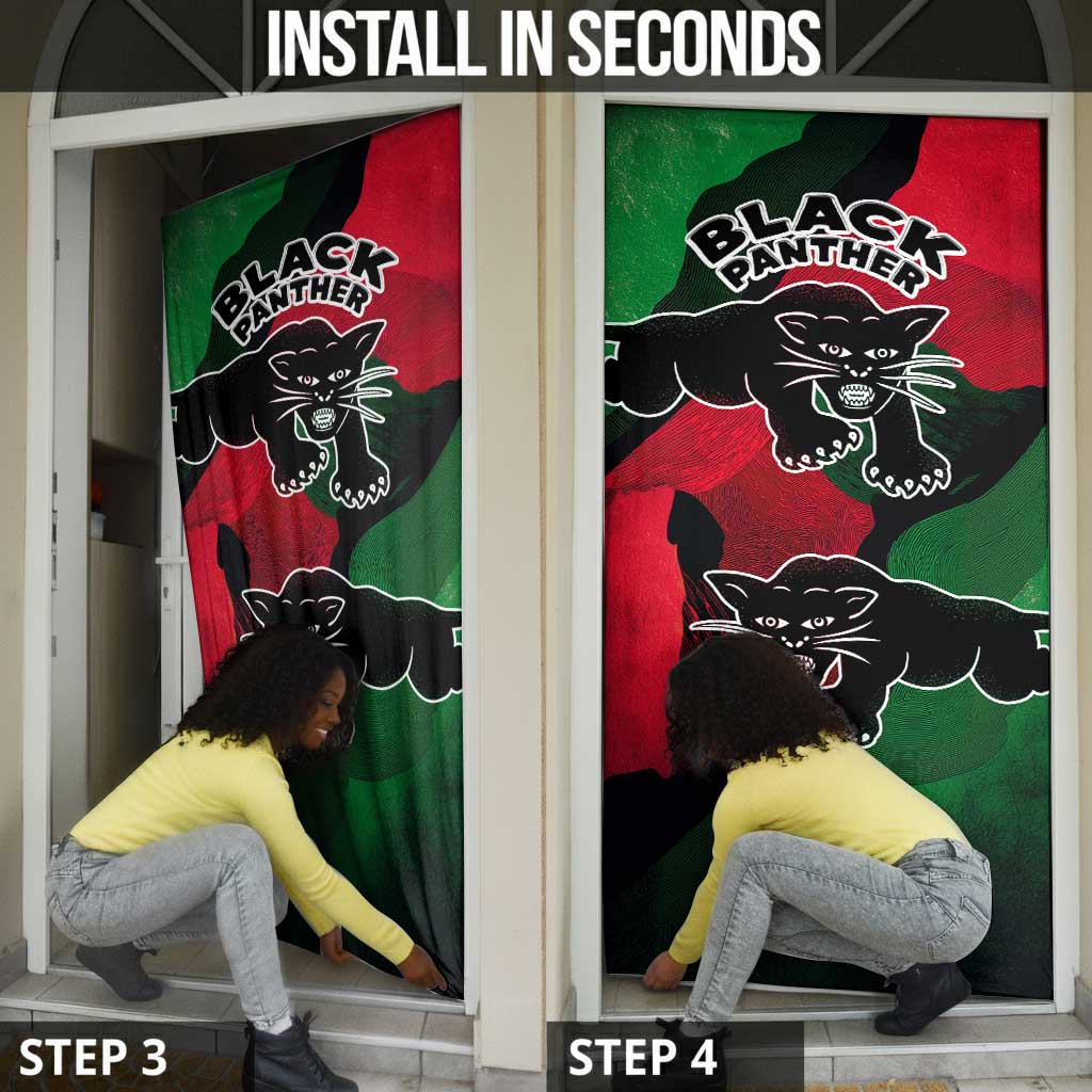 Bobby Seale Door Cover Black Panther Logo Revolutionary Civil Rights Movement Tribute - African Pride