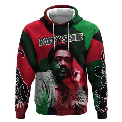 Bobby Seale Hoodie Black Panther Logo Revolutionary Civil Rights Movement Tribute - African Pride