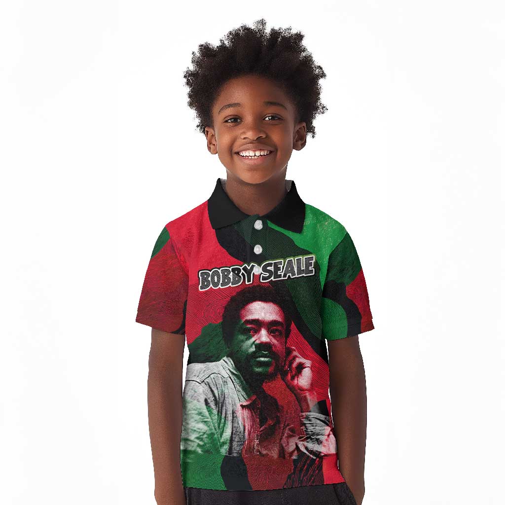Bobby Seale Kid Polo Shirt Black Panther Logo Revolutionary Civil Rights Movement Tribute - African Pride