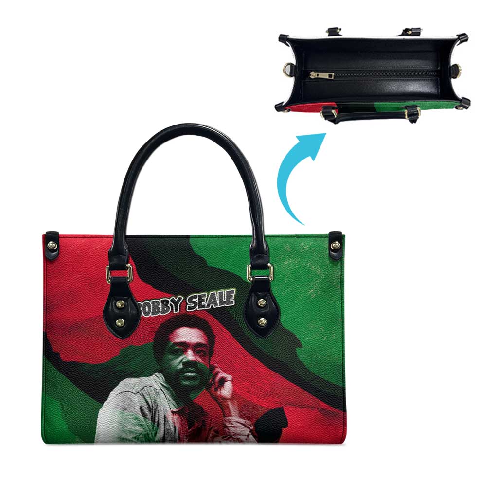 Bobby Seale Leather Bag Black Panther Logo Revolutionary Civil Rights Movement Tribute - African Pride