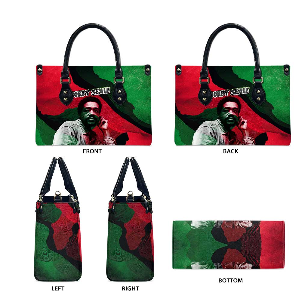Bobby Seale Leather Bag Black Panther Logo Revolutionary Civil Rights Movement Tribute - African Pride