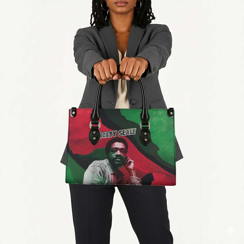 Bobby Seale Leather Bag Black Panther Logo Revolutionary Civil Rights Movement Tribute - African Pride