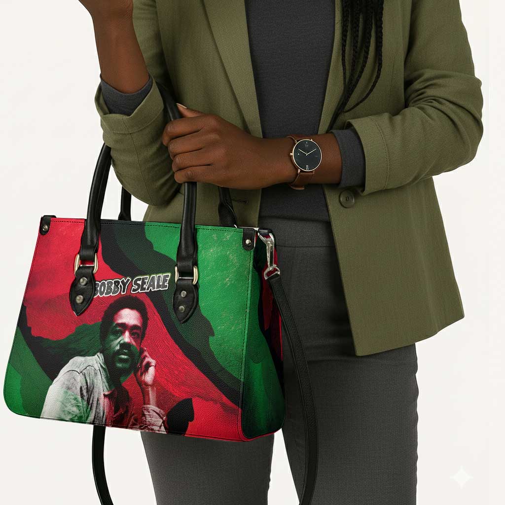 Bobby Seale Leather Bag Black Panther Logo Revolutionary Civil Rights Movement Tribute - African Pride