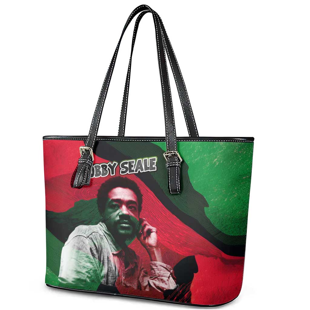 Bobby Seale Leather Tote Bag Black Panther Logo Revolutionary Civil Rights Movement Tribute - African Pride