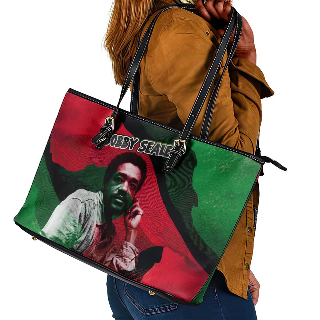 Bobby Seale Leather Tote Bag Black Panther Logo Revolutionary Civil Rights Movement Tribute - African Pride