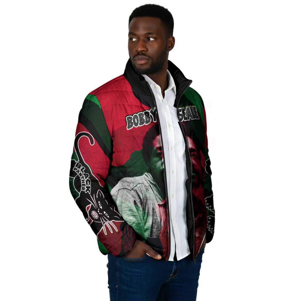 Bobby Seale Padded Jacket Black Panther Logo Revolutionary Civil Rights Movement Tribute - African Pride