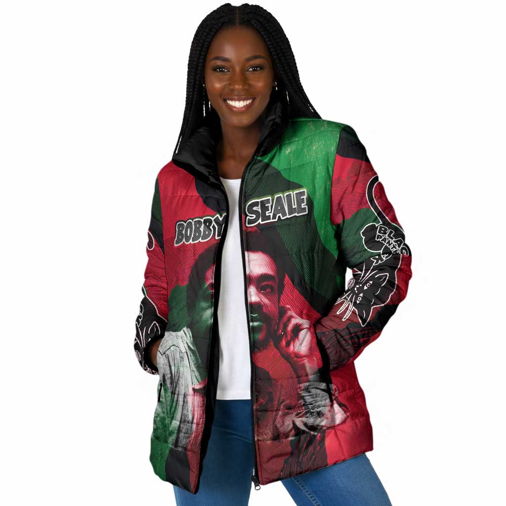 Bobby Seale Padded Jacket Black Panther Logo Revolutionary Civil Rights Movement Tribute - African Pride