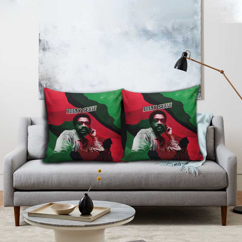 Bobby Seale Pillow Cover Black Panther Logo Revolutionary Civil Rights Movement Tribute - African Pride