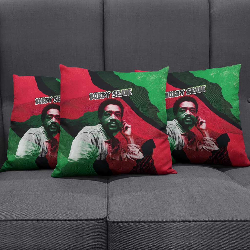 Bobby Seale Pillow Cover Black Panther Logo Revolutionary Civil Rights Movement Tribute - African Pride