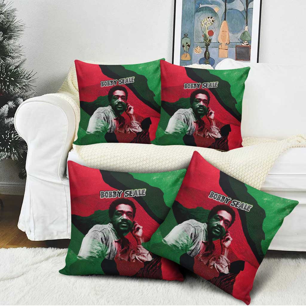 Bobby Seale Pillow Cover Black Panther Logo Revolutionary Civil Rights Movement Tribute - African Pride