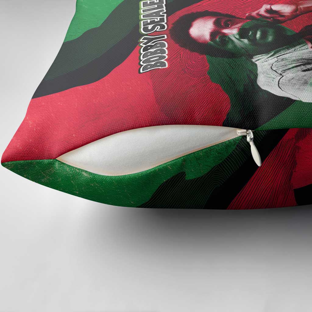Bobby Seale Pillow Cover Black Panther Logo Revolutionary Civil Rights Movement Tribute - African Pride