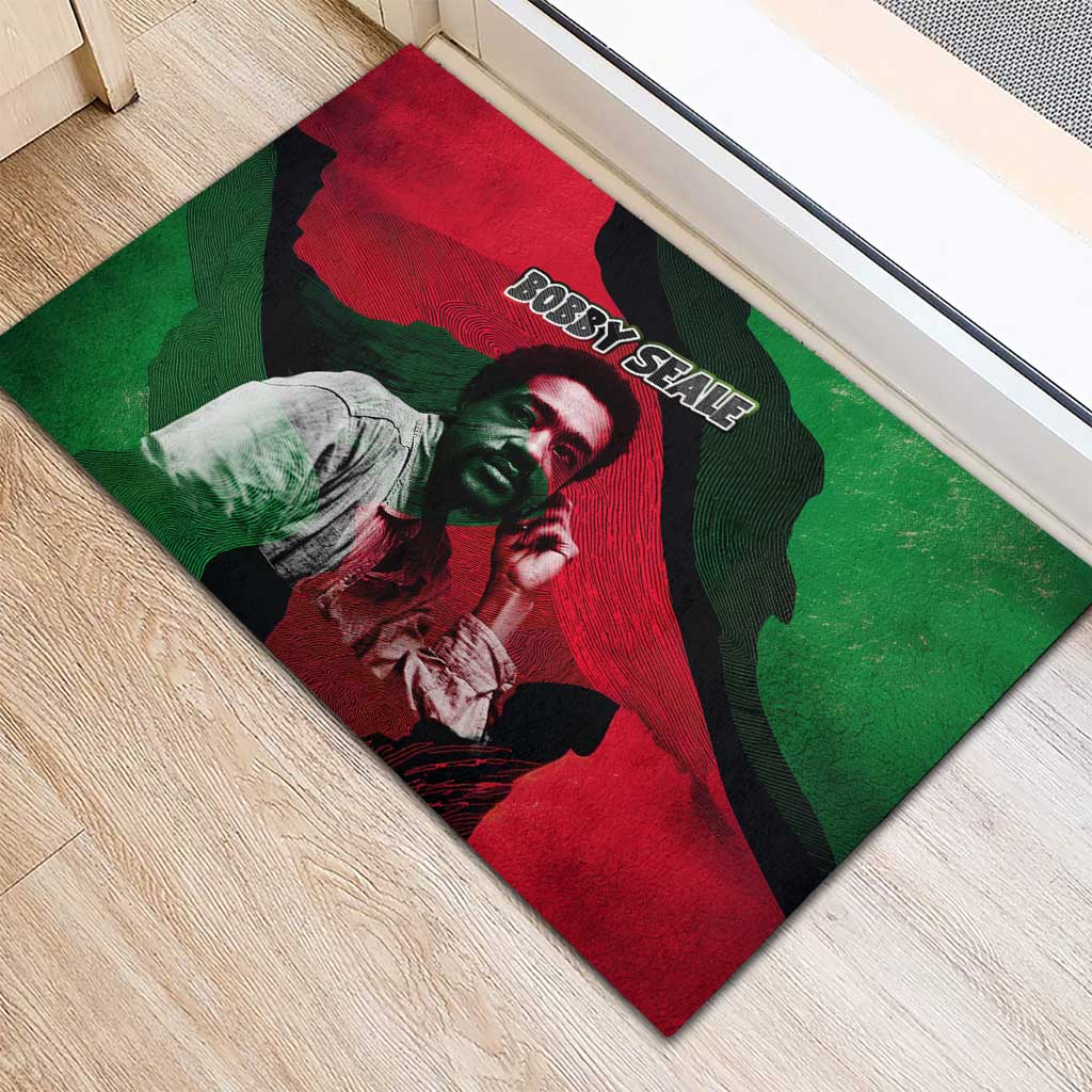 Bobby Seale Rubber Doormat Black Panther Logo Revolutionary Civil Rights Movement Tribute - African Pride