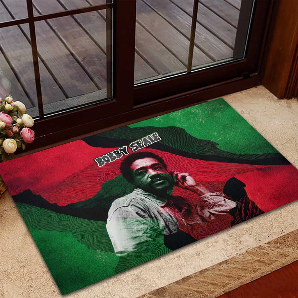 Bobby Seale Rubber Doormat Black Panther Logo Revolutionary Civil Rights Movement Tribute - African Pride