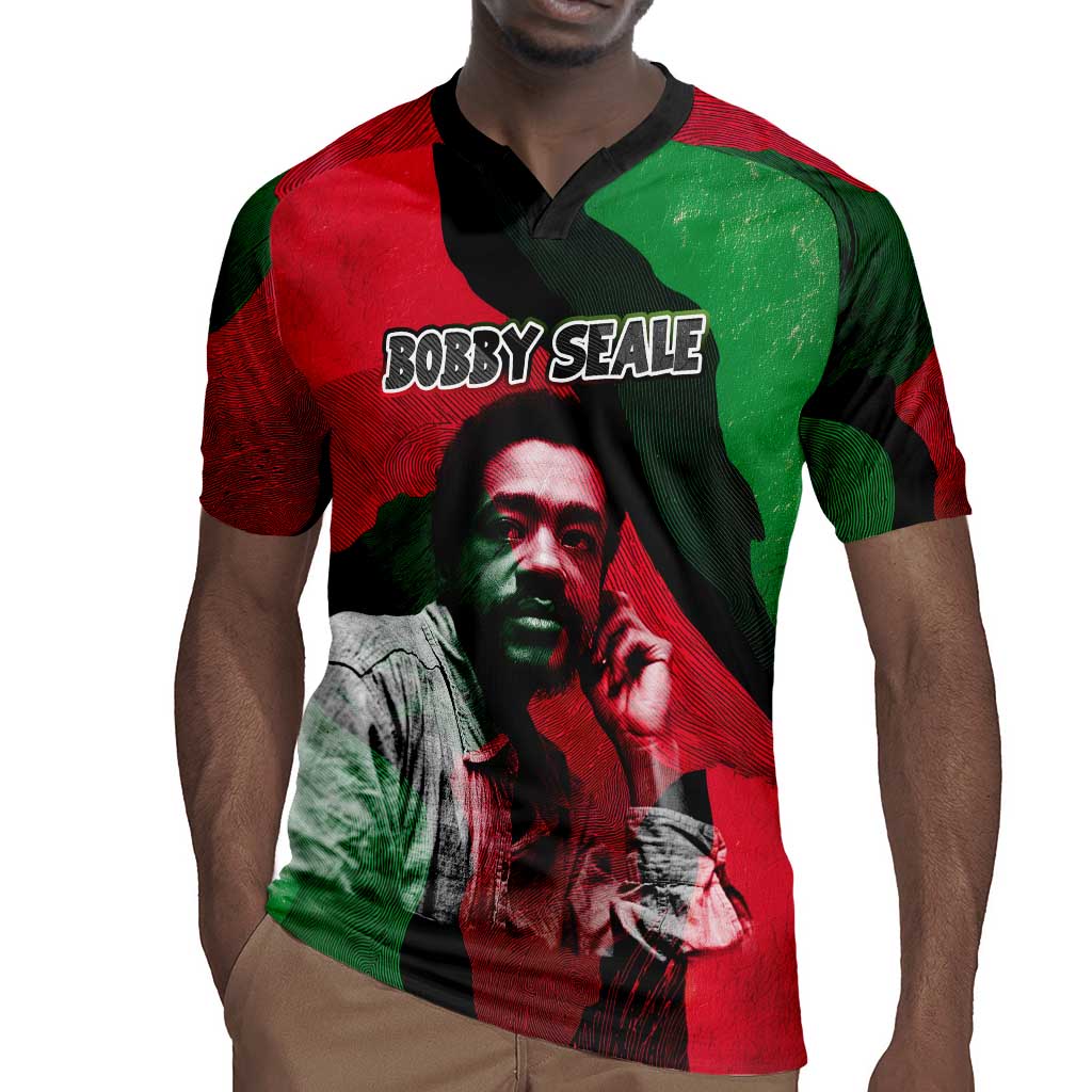 Bobby Seale Rugby Jersey Black Panther Logo Revolutionary Civil Rights Movement Tribute - African Pride