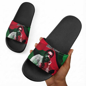Bobby Seale Slide Sandals Black Panther Logo Revolutionary Civil Rights Movement Tribute - African Pride