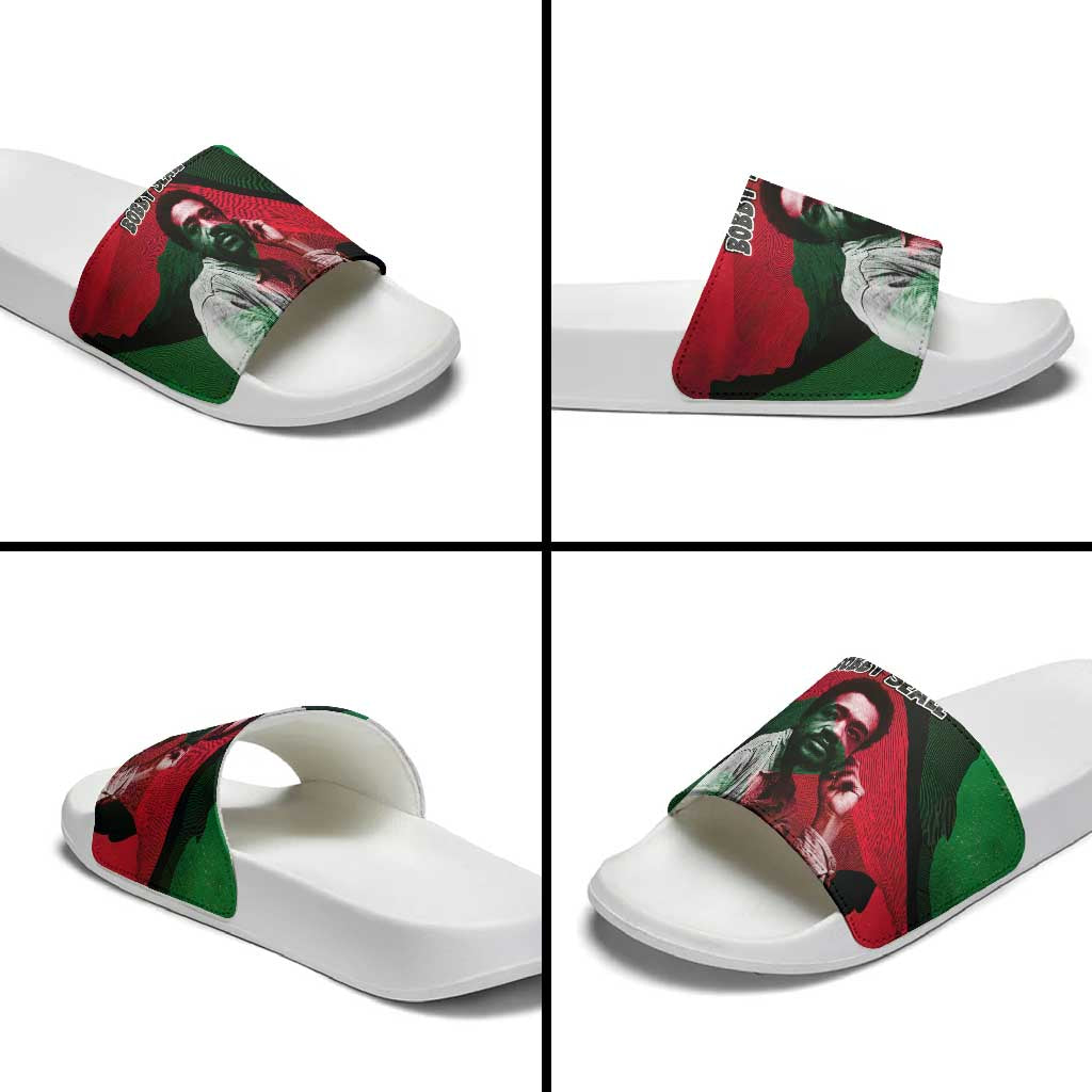Bobby Seale Slide Sandals Black Panther Logo Revolutionary Civil Rights Movement Tribute - African Pride