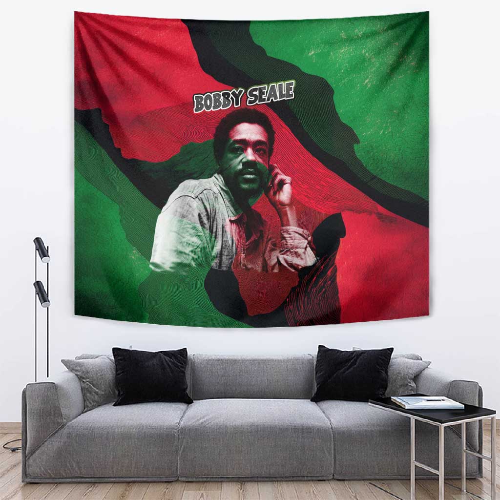 Bobby Seale Tapestry Black Panther Logo Revolutionary Civil Rights Movement Tribute - African Pride