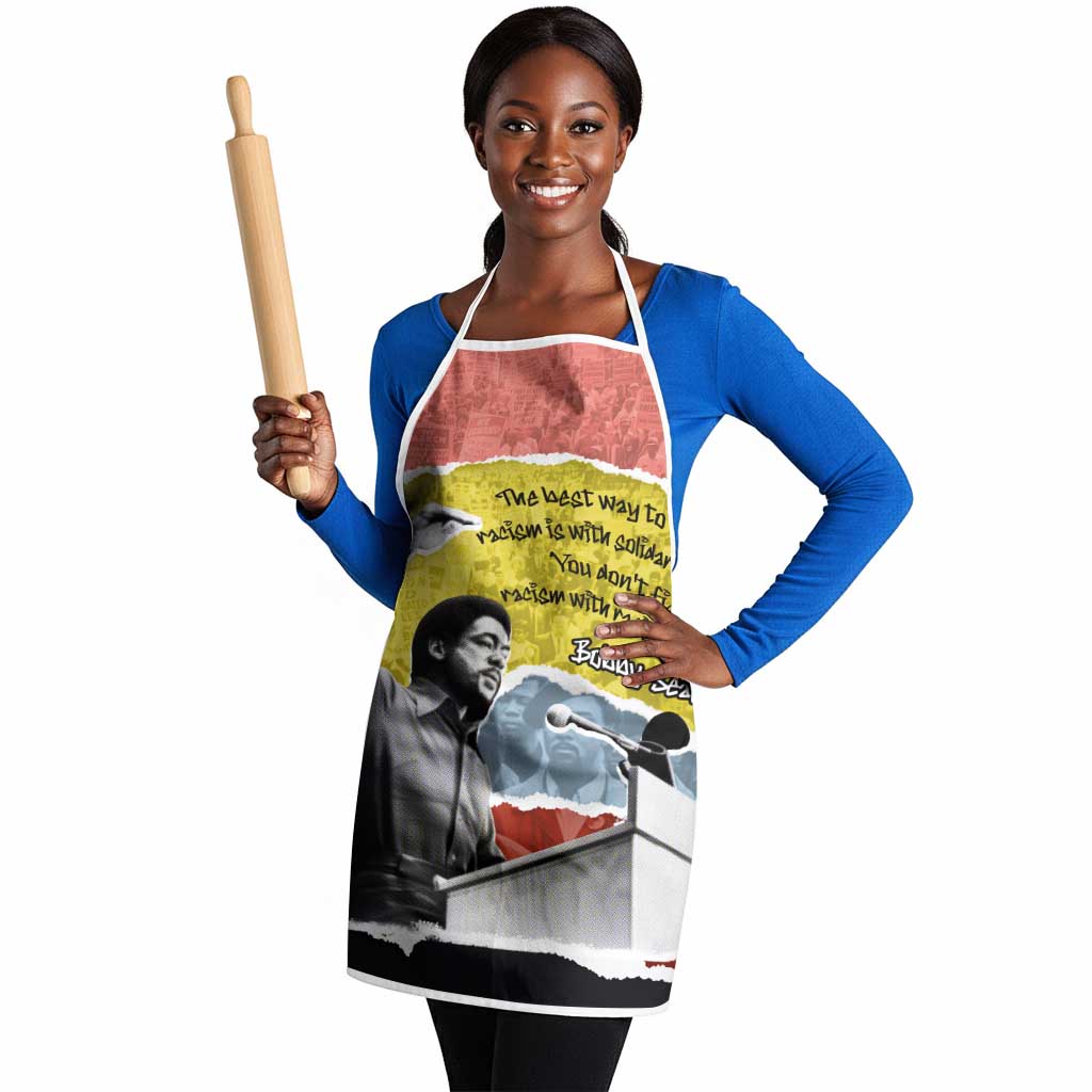 Bobby Seale Apron Torn Paper Collage Design Solidarity Quote Powerful Speech Artwork Civil Rights - African Pride