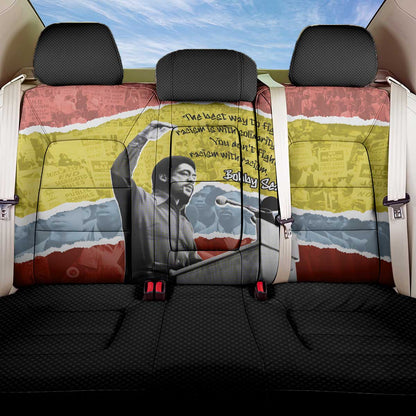 Bobby Seale Back Car Seat Cover Torn Paper Collage Design Solidarity Quote Powerful Speech Artwork Civil Rights - African Pride