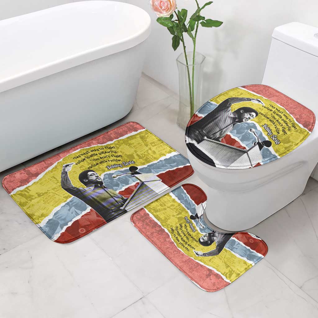 Bobby Seale Bathroom Set Torn Paper Collage Design Solidarity Quote Powerful Speech Artwork Civil Rights - African Pride