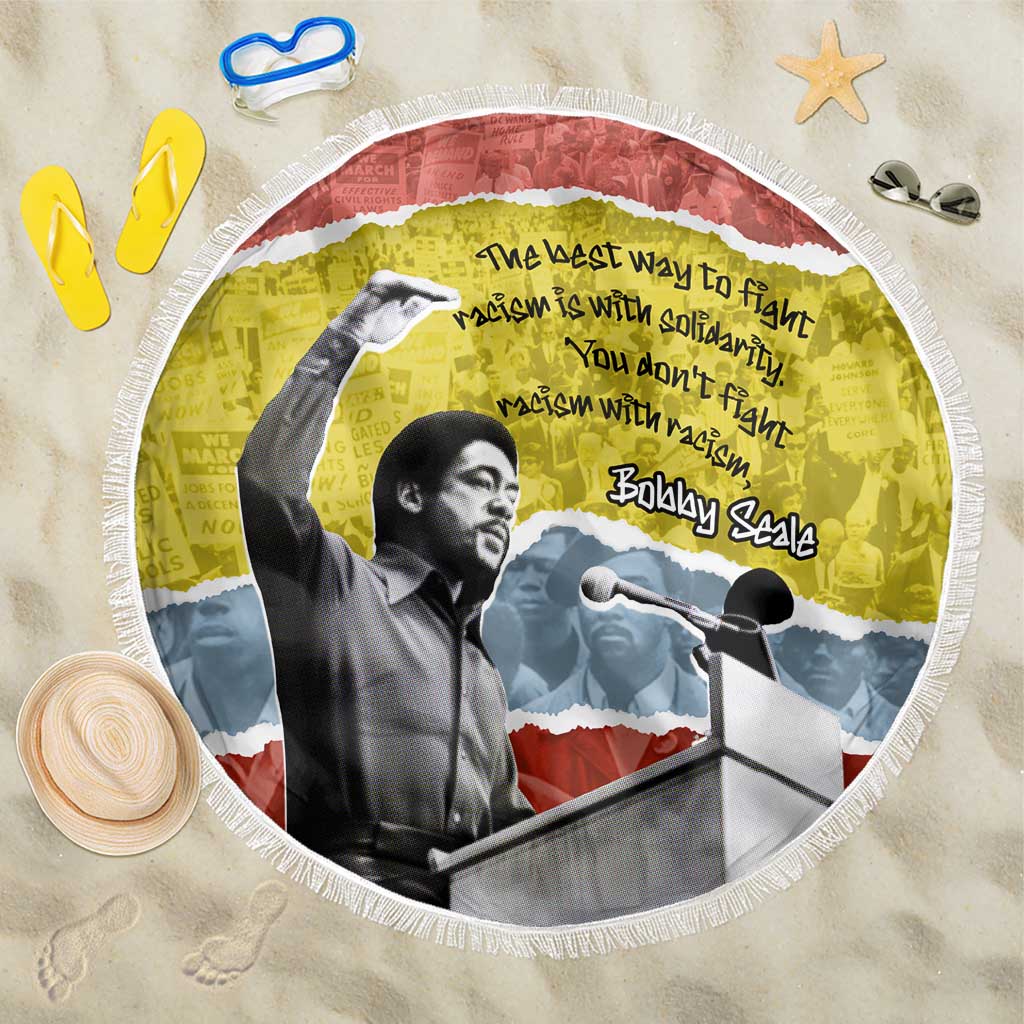 Bobby Seale Beach Blanket Torn Paper Collage Design Solidarity Quote Powerful Speech Artwork Civil Rights - African Pride