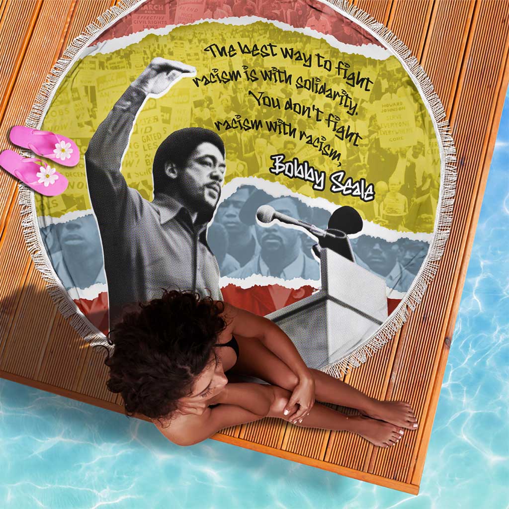Bobby Seale Beach Blanket Torn Paper Collage Design Solidarity Quote Powerful Speech Artwork Civil Rights - African Pride