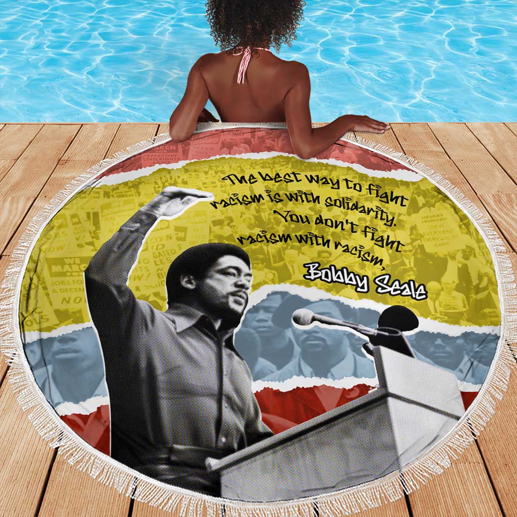 Bobby Seale Beach Blanket Torn Paper Collage Design Solidarity Quote Powerful Speech Artwork Civil Rights - African Pride