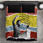 Bobby Seale Bedding Set Torn Paper Collage Design Solidarity Quote Powerful Speech Artwork Civil Rights - African Pride