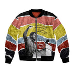 Bobby Seale Bomber Jacket Torn Paper Collage Design Solidarity Quote Powerful Speech Artwork Civil Rights - African Pride