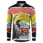 Bobby Seale Button Sweatshirt Torn Paper Collage Design Solidarity Quote Powerful Speech Artwork Civil Rights