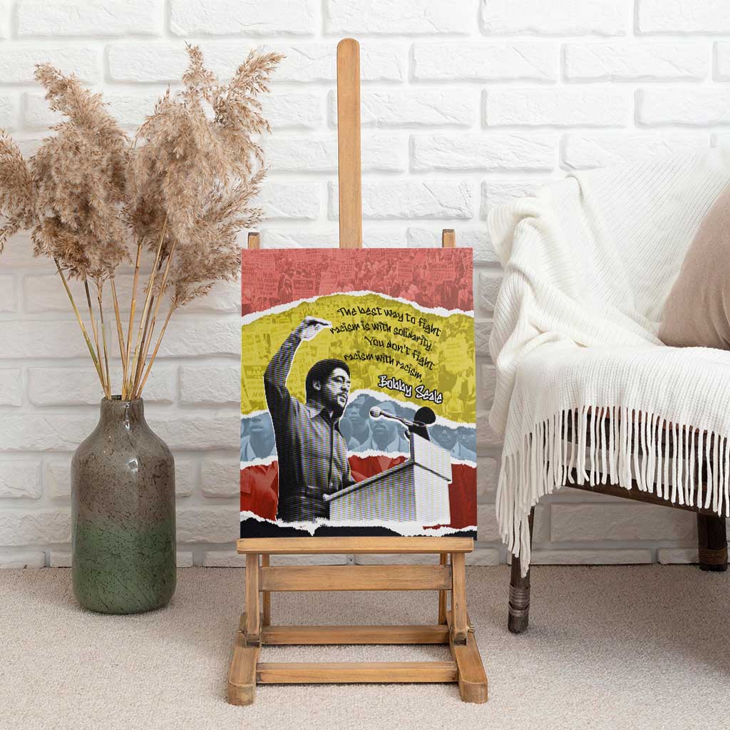Bobby Seale Canvas Wall Art Torn Paper Collage Design Solidarity Quote Powerful Speech Artwork Civil Rights - African Pride