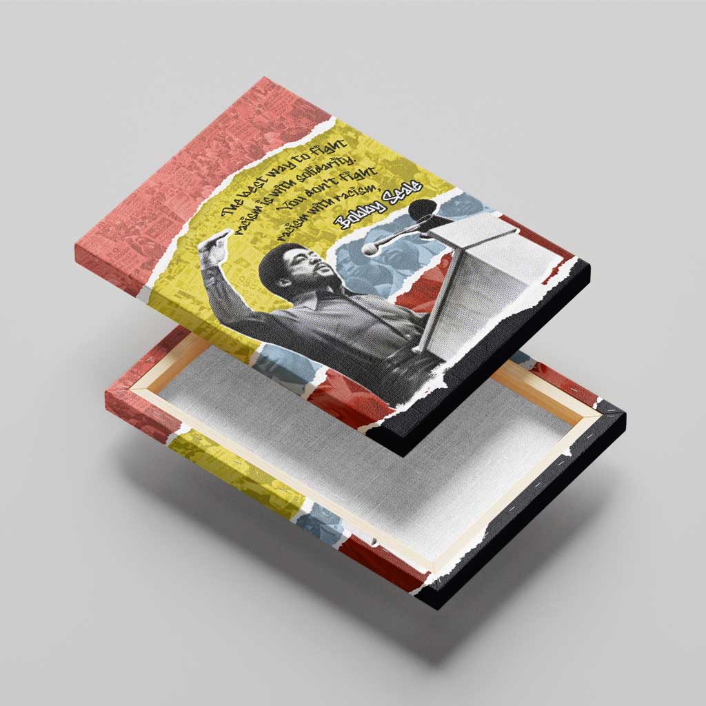 Bobby Seale Canvas Wall Art Torn Paper Collage Design Solidarity Quote Powerful Speech Artwork Civil Rights - African Pride