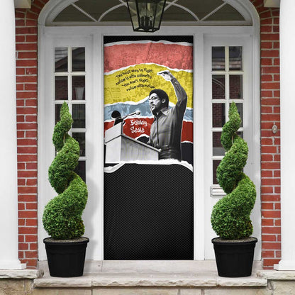 Bobby Seale Door Cover Torn Paper Collage Design Solidarity Quote Powerful Speech Artwork Civil Rights - African Pride