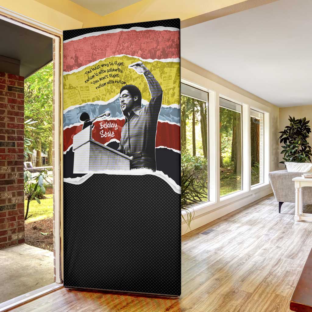 Bobby Seale Door Cover Torn Paper Collage Design Solidarity Quote Powerful Speech Artwork Civil Rights - African Pride